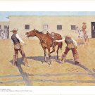 Frederic Remington: His First Lesson - 11" x 9.25" Book Page Print