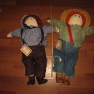 1986 Cabbage Patch Kids Soft Sculptures - Mark Twain & Huckleberry Finn