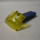 Vintage action figure part: neon yellow clear windshield