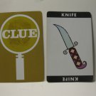 1950 Clue Board Game Piece: Knife Weapon Card