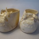 (BX-7) vintage Kewpie Babies doll accessory, 3" long white shoes