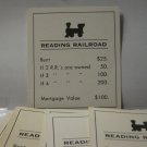 Board Game Piece: Monopoly - random Reading Railroad Title Deed