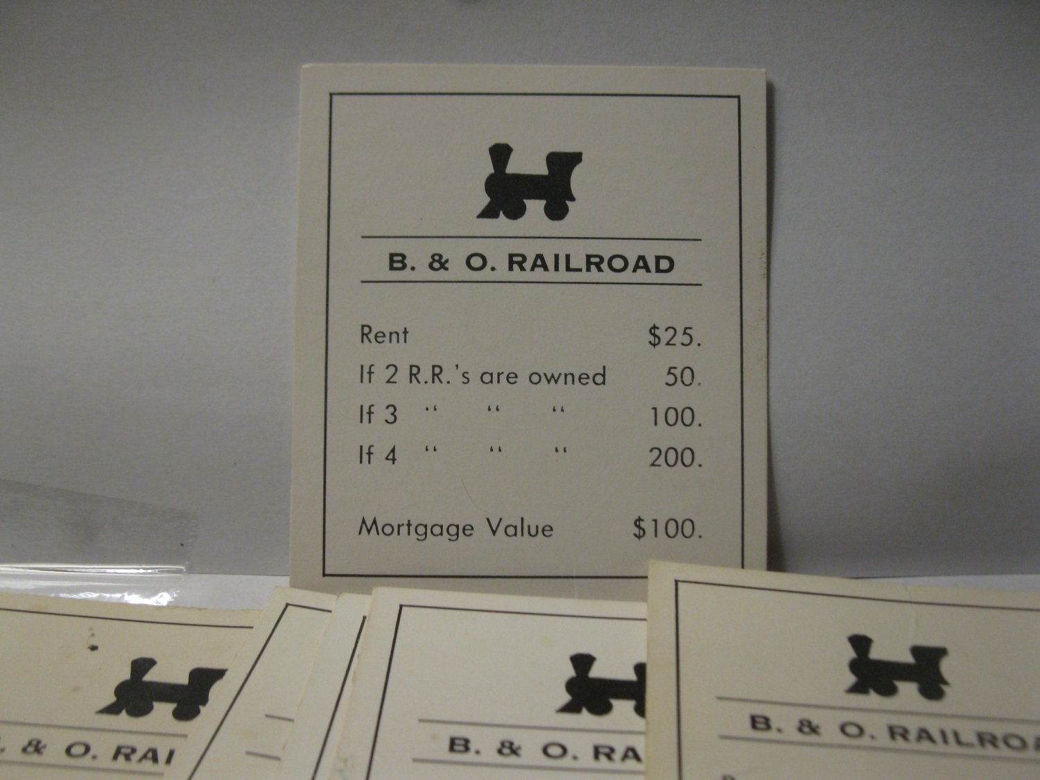 Board Game Piece: Monopoly - Random B&O Railroad Title Deed