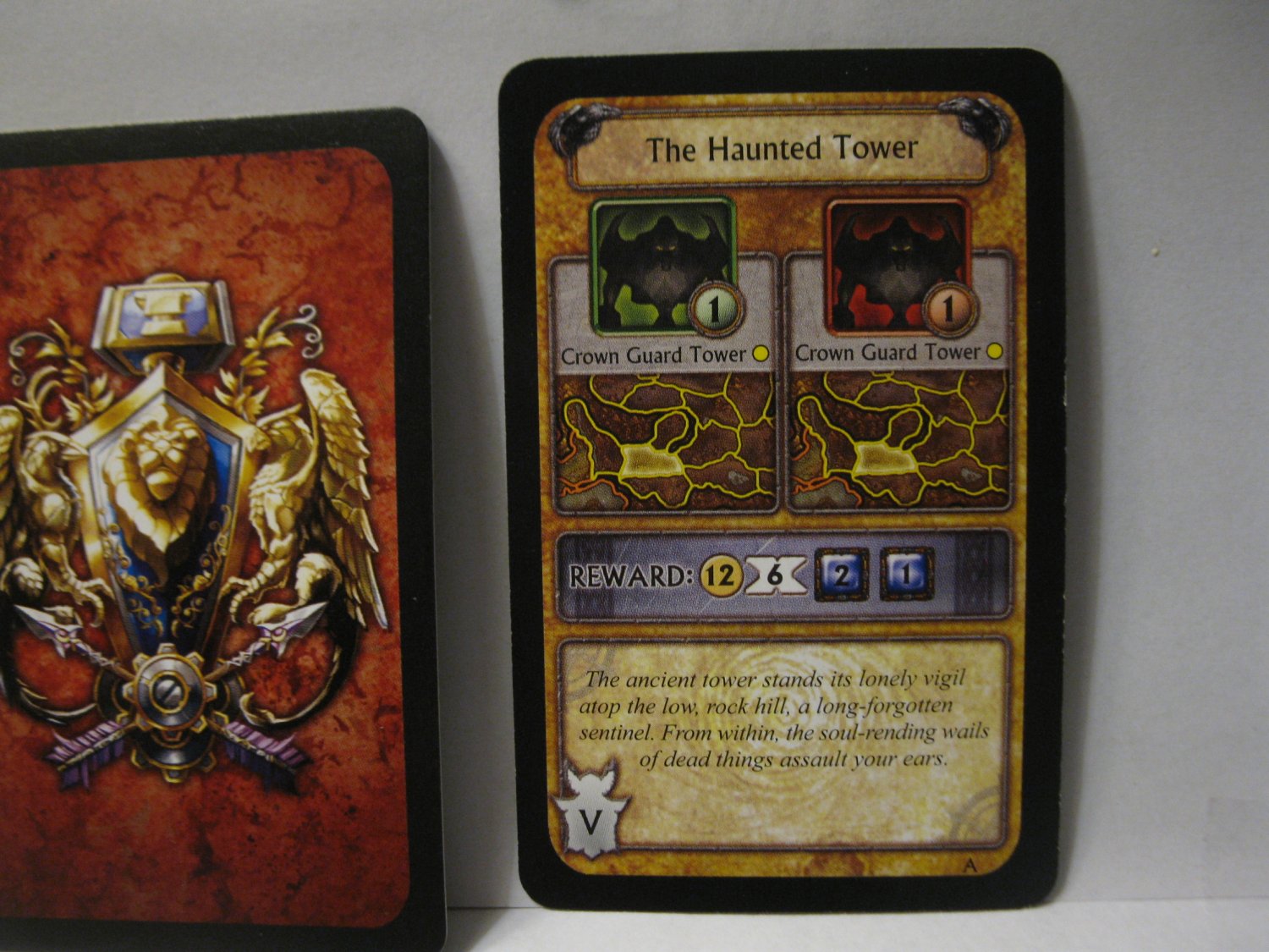2005 World of Warcraft Board Game piece: Quest Card - The Haunted Tower