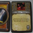 2005 World of Warcraft Board Game piece: Warrior Card - Blood Thirst