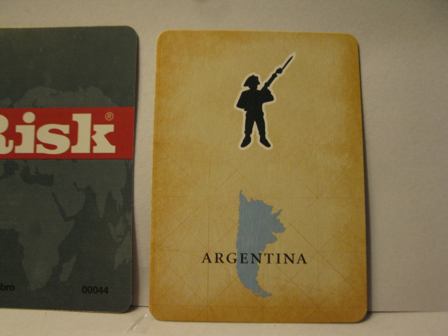 2003 Risk Board Game piece: Territory Card - Argentina