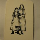 1978 Little House on the Prairie Board Game piece: Card - Laura & Mary
