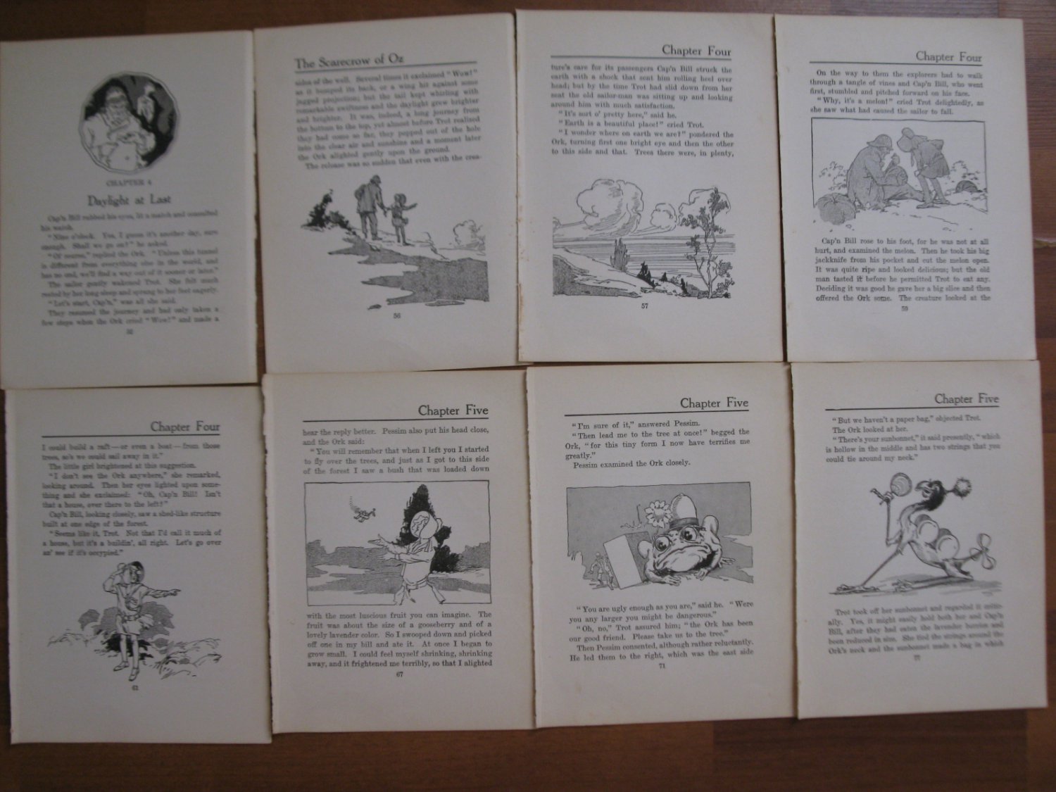 John R, Neill - 1915 The Scarecrow of OZ - 8 partial page Bookplates #2