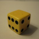 Used Standard size Dice: Yellow w/ Black Dots - No #5 / Blank