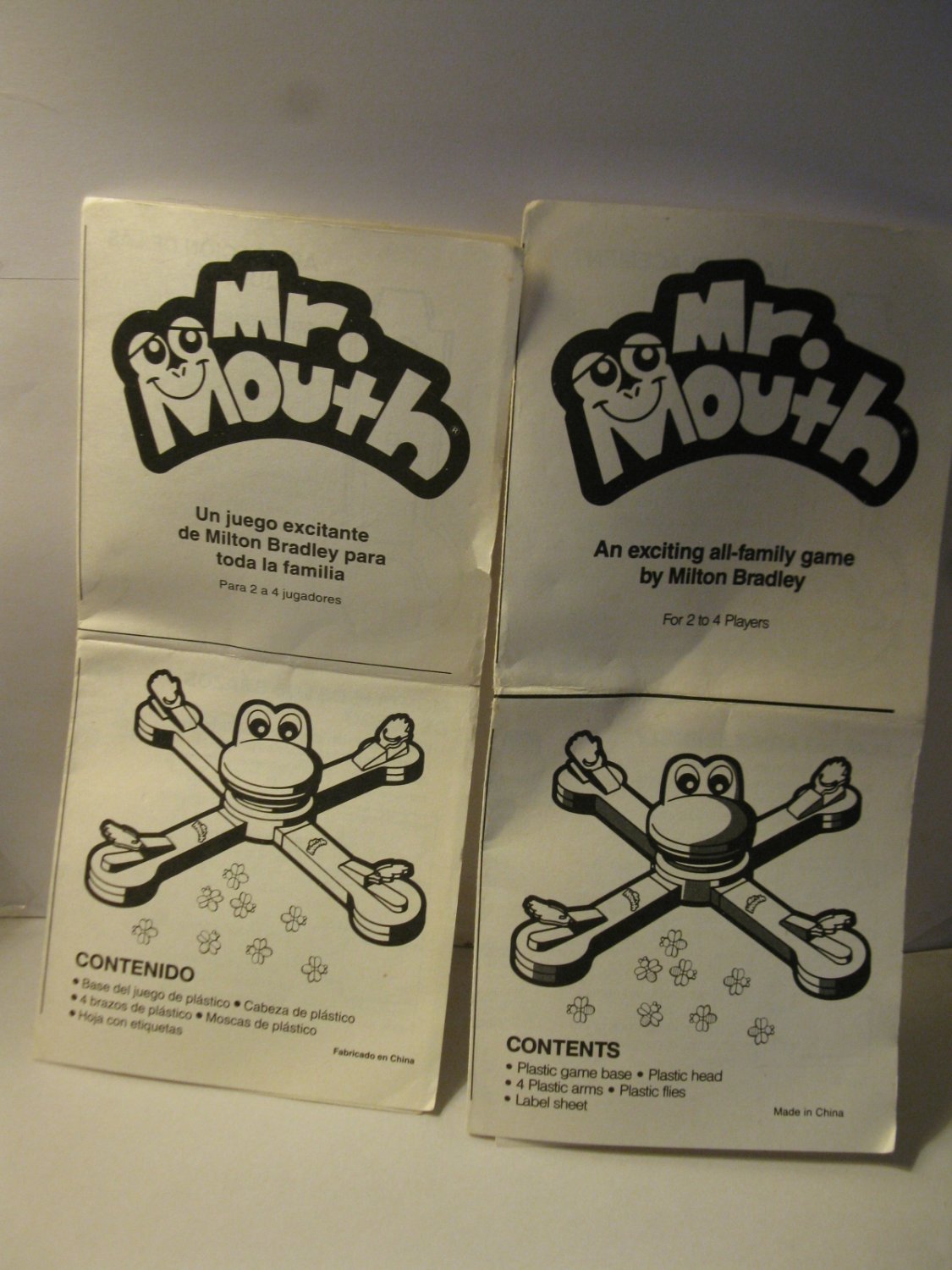 Board Game Parts: 1993 Mr. Mouth Instruction Booklets