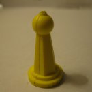 Board Game Parts: unknown 1" Yellow Plastic Pawn