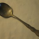 "K" Grapes Pattern 7" Silver Plated Soup Spoon