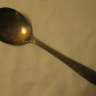 National Silver 1937 Rose & Leaf Pattern Silver Plated 7" Soup Spoon