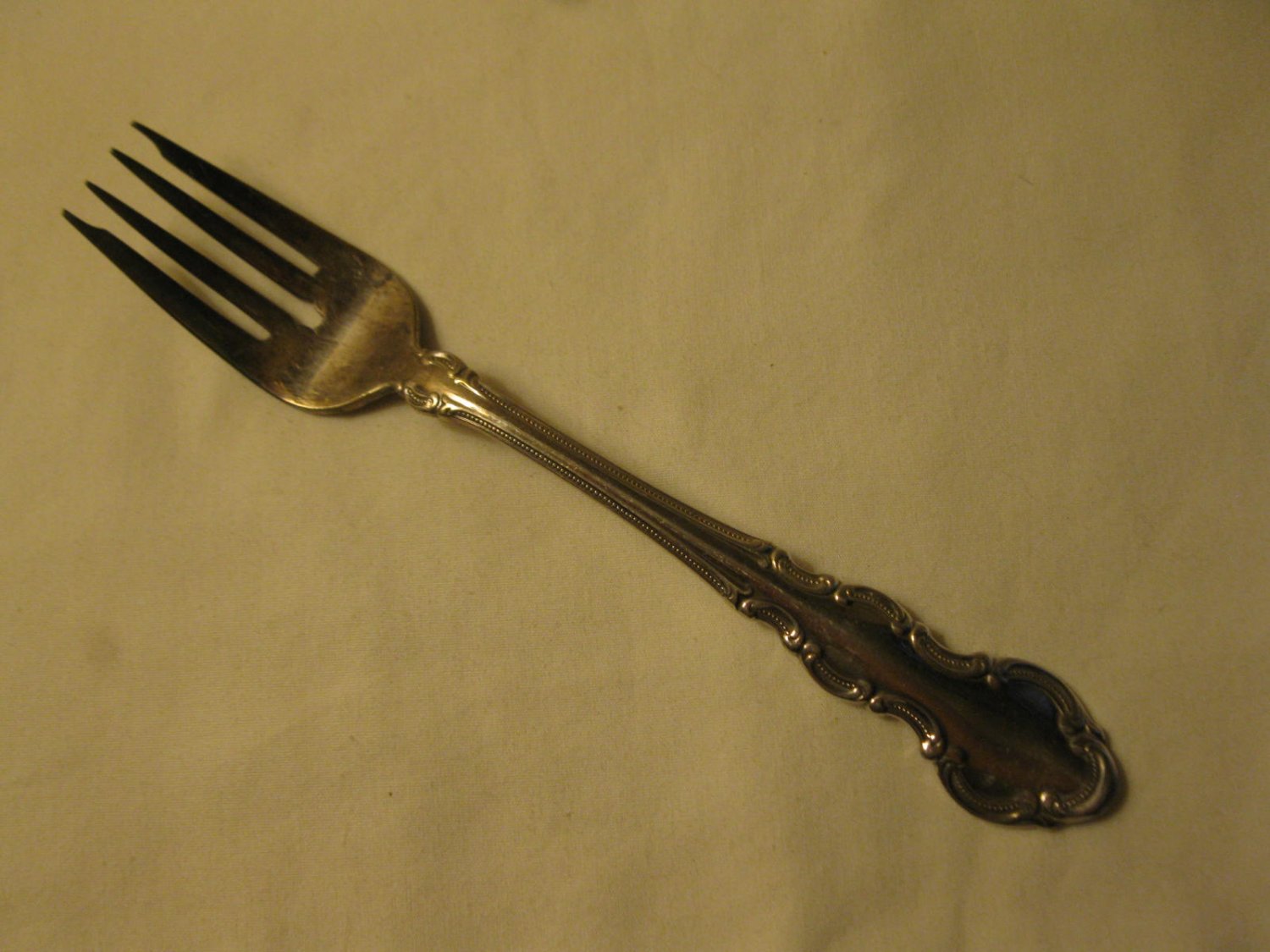 S.L. & G.H. Rogers co. 1981 Juliette Pattern Silver Plated 7" Table Fork #4