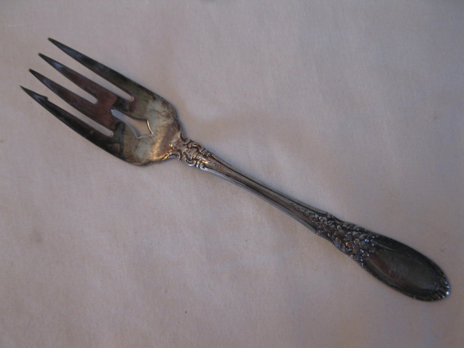 Towle E.P. 1980 Old Mirror Pattern Silver Plated 6.5" Dessert Fork #1