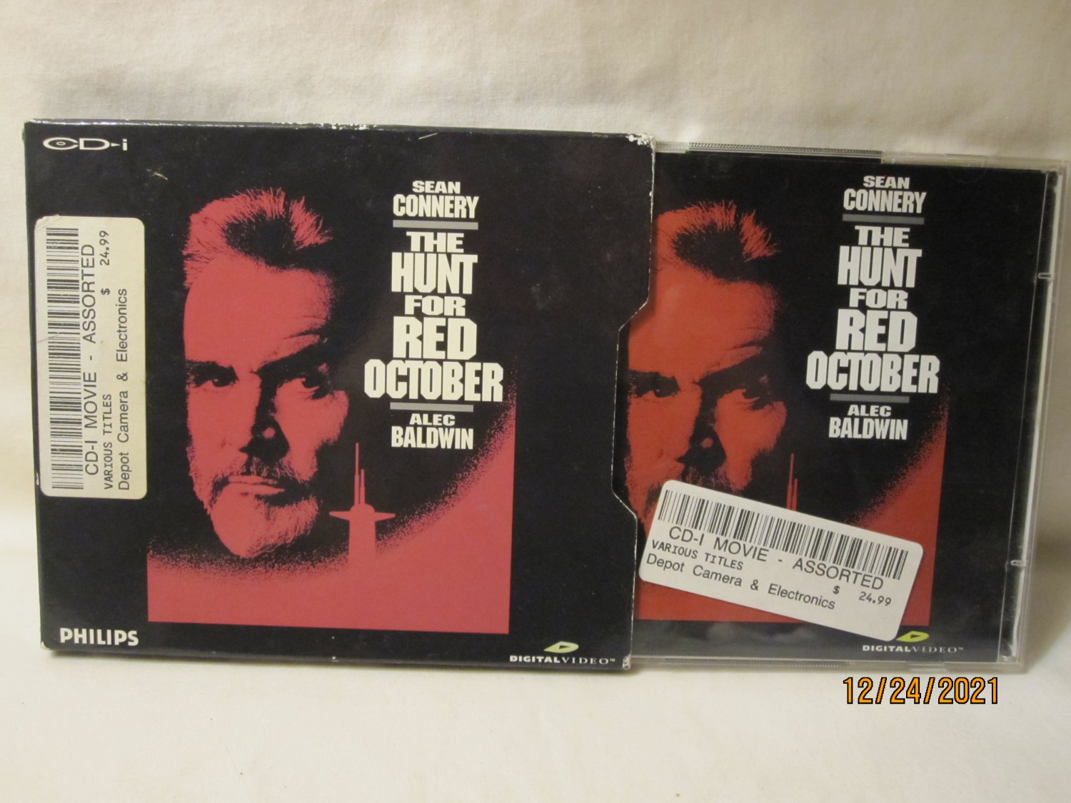 rare 1993 Philips Interactive CD-i movie: The Hunt for Red October - 2 disc - complete - clean