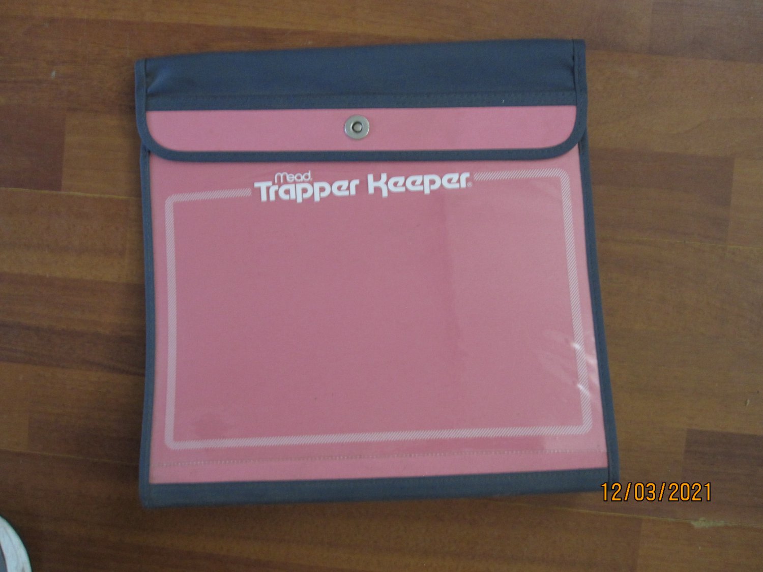 Pink trapper keeper!~ ( Plastic Organizer Box with Di