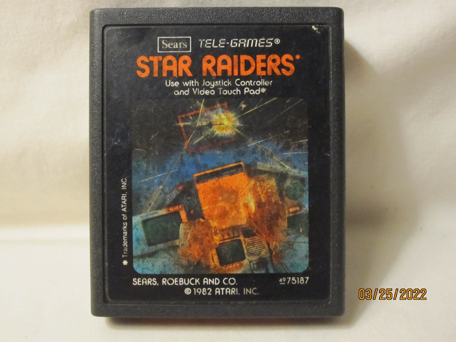 1982 Tele-Games /  Atari Video Game: Star Raiders - model #49-75187