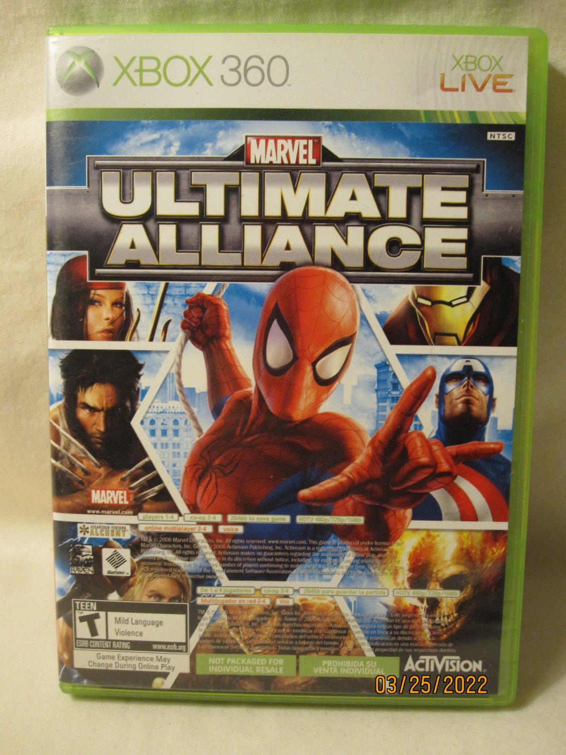 Xbox 360 Video Game combo pack: Marvel Ultimate Alliance & Forza 2 ...