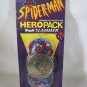 1994 ToyBiz Spider-Man HeroPack Fat Slammer Premium Collector Caps Pogs 6 Pack- Gold