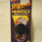1994 ToyBiz Spider-Man HeroPack Fat Slammer Premium Collector Caps Pogs 6 Pack- Green