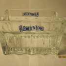 Official Sweet 'n Low Clear Glass Tabletop / Counter Packet Caddy