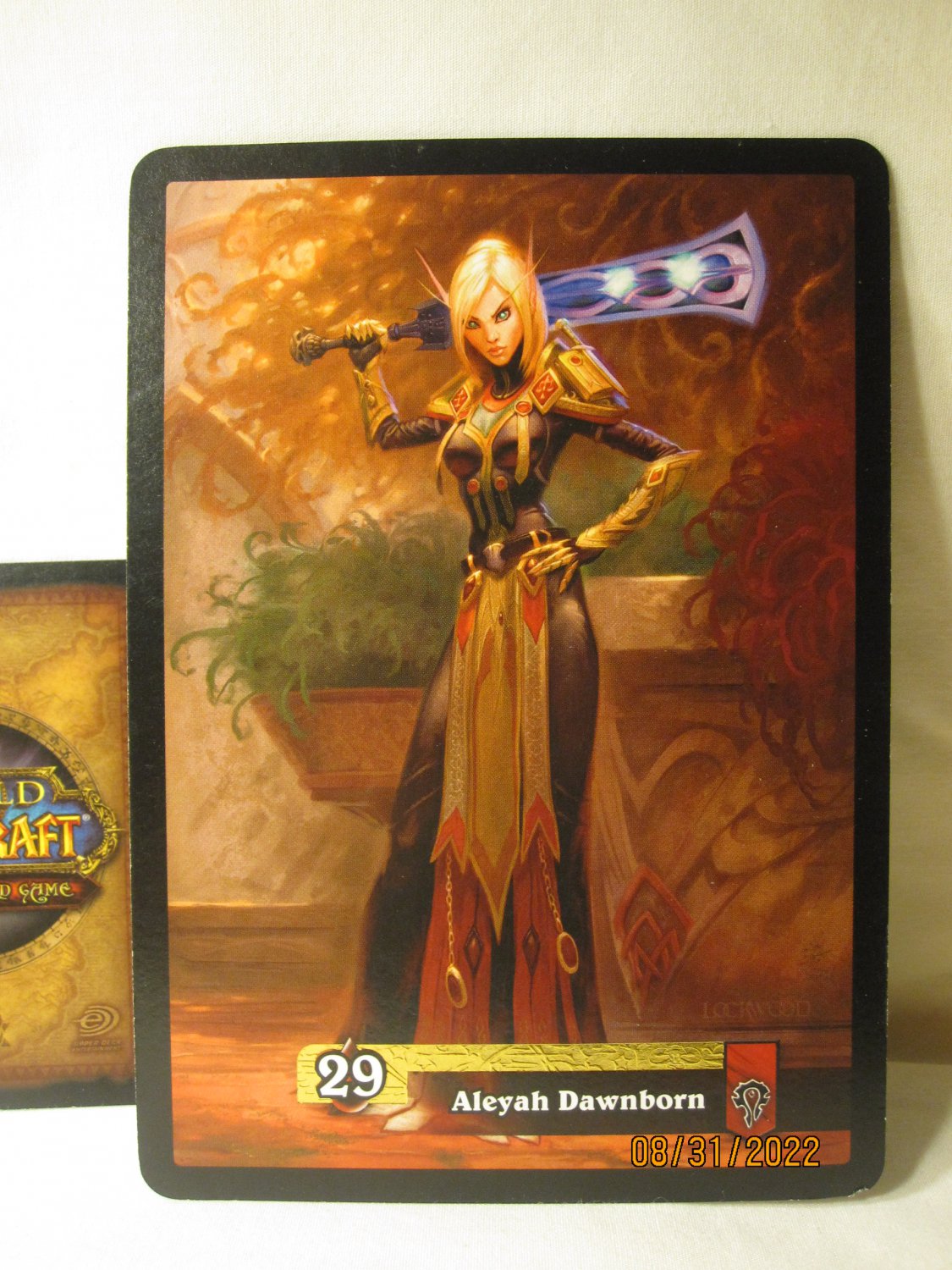2007 World of Warcraft TCG Dark Portal Oversized card 10/18 Aleyah