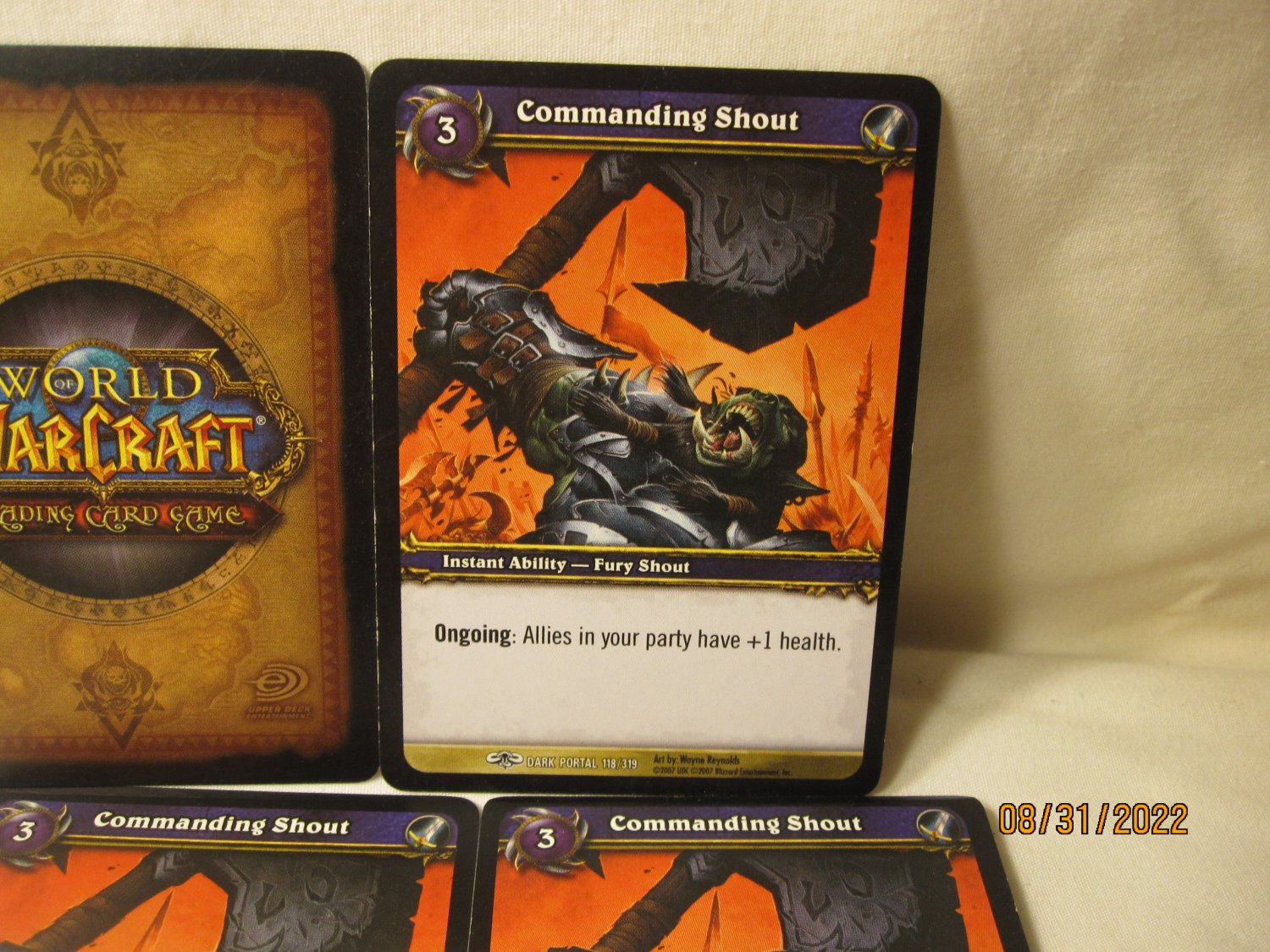 2007 World of Warcraft TCG Dark Portal card #118/319: Commanding Shout