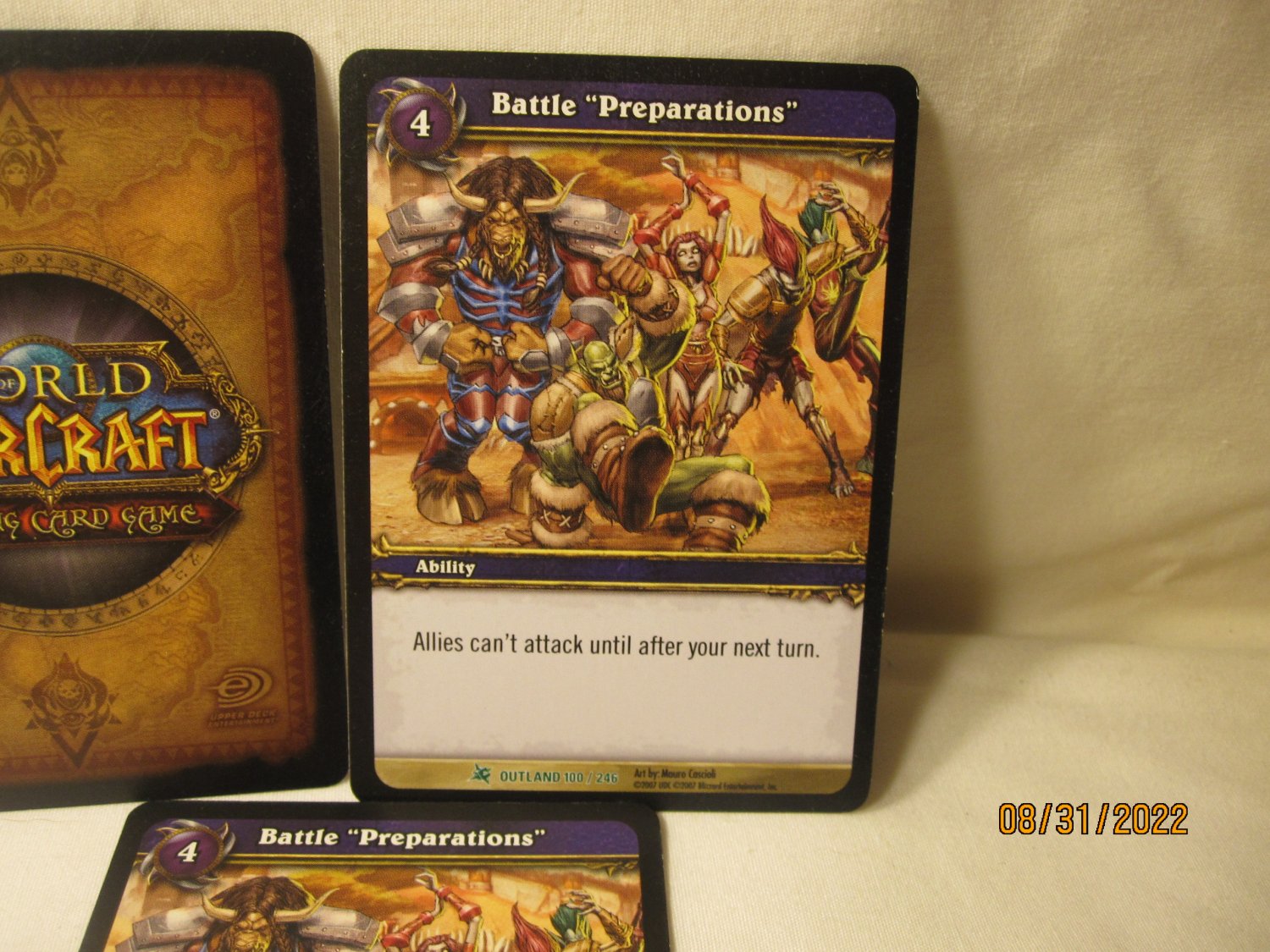 2007 World of Warcraft TCG Outland card #100/246: Battle "Preparations"