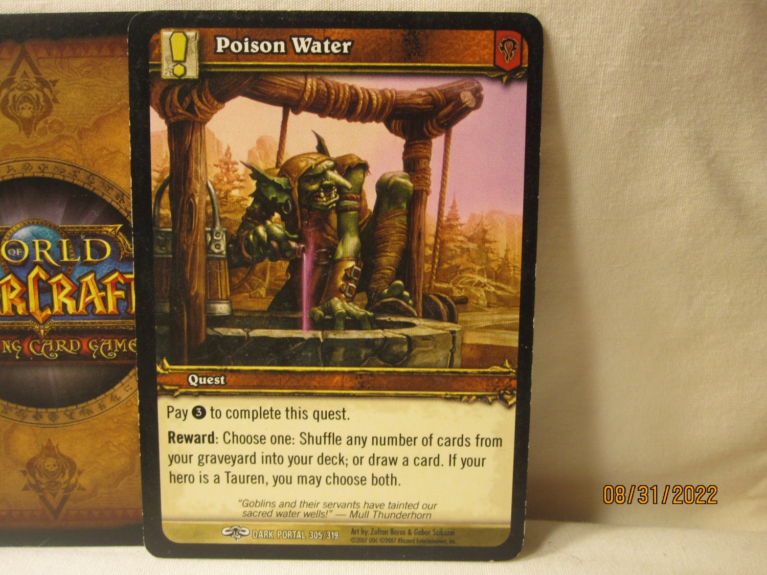 2007 World of Warcraft TCG Dark Portal card #305/319: Poison Water