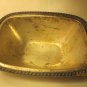 old Silver Footed Serving Bowl, Rim Details - 8"x5"x3" w/ 3 Hallmarks