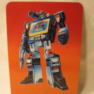 1985 Transformers Action trading card #104: Soundwave (orange)
