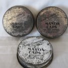 lot of (3) old vintage Home Canners Mason Jar caps