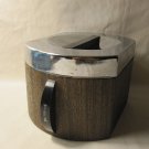 vintage Kromex Woodgrain Tea Canister