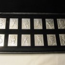 1988 Topps Baseball Gallery of Champions, Solid Aluminum set of 12 all-star player cards w/ case