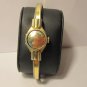 vintage Geneve Curtis Hidden Dial Bangle Wrist Watch - gold