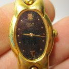 vintage Pulsar Ladies Watch - model #V400-5360 RO - gold-tone, Black Dial, link band