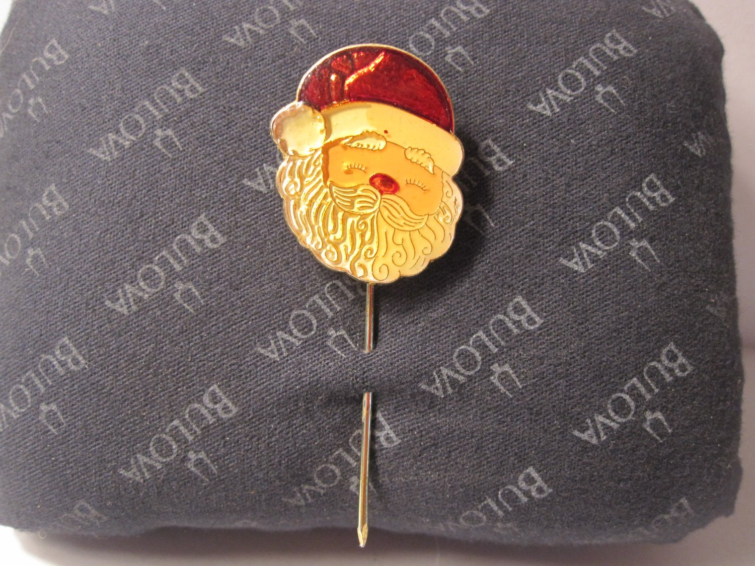 vintage enamel Lapel Pin: 1979 Centennia Santa Claus Stick Pin - 2"