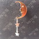 vintage Lapel Pin: 1978 Avon Man in the Moon w/ dangling Stars
