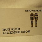 1966 As The World Turns Board Game Piece: Passport & Travel Card - Snowshoes