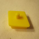 1990 MB Travel Games - Perfection game piece: Yellow Puzzle Shape #9