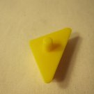 1990 MB Travel Games - Perfection game piece: Yellow Puzzle Shape #14