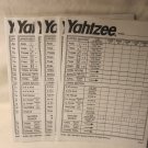 1998 Yahtzee Board game piece: short stack of around 30 unused score sheets