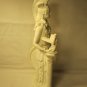 old 10" tall White Statue of Athena - Snake Shield, very detailed