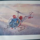 Keith Farris Aviation 9" x 11" Bookplate Print - Bell 47G Helicopter