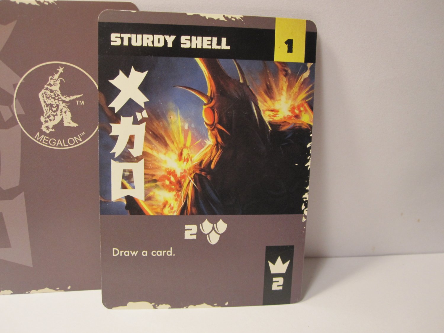 2021 Godzilla, Tokyo Clash Board game piece: Megalon Card - Sturdy Shell / 2