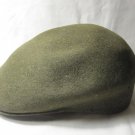 vintage Christy's of London Olive Green Driving Cap - sz-7 1/2 - Orig. Label Attached