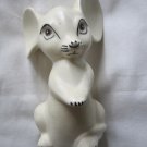 vintage 5" Big Ears White Mouse - old / japan?
