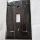 1950's Eagle #20 Switchplate Cover - Dark Brown w/ art Deco striping