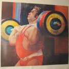 Robert Peak 12.25" x 11.25" Bookplate Print: 2-sided Olympics- Vasily Alexeyev / Parry O'Brien